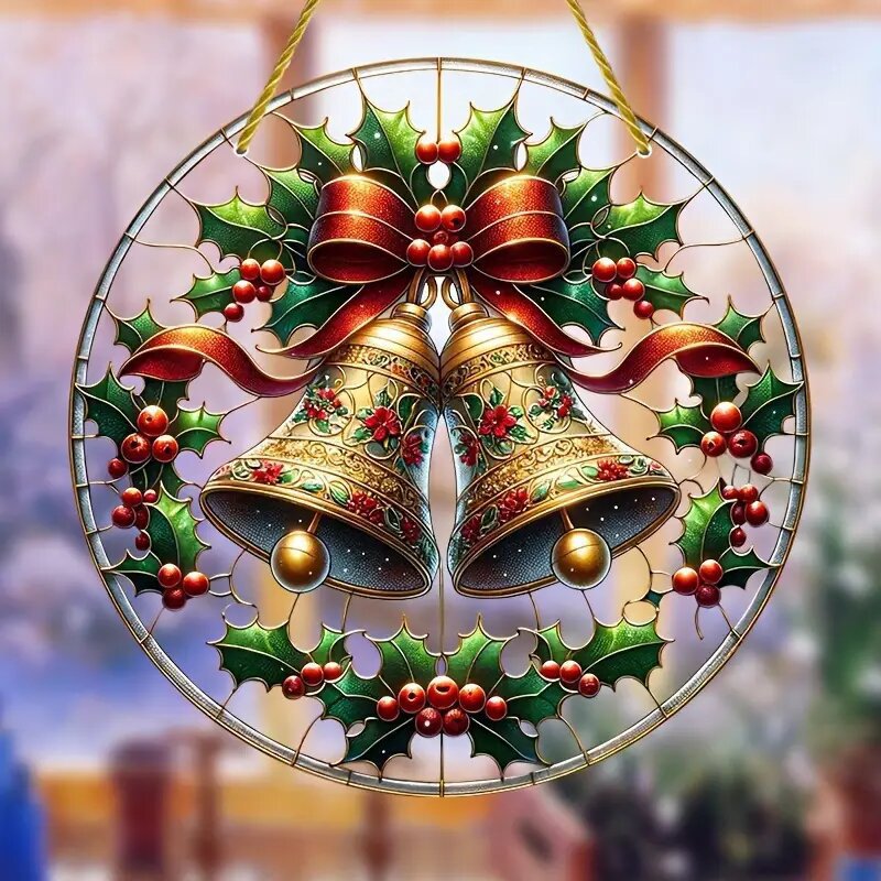 Colgante 2025 nuevos productos transfronterizos de la serie de Navidad disco de decoración para el hogar de joyas de Navidad acrílico