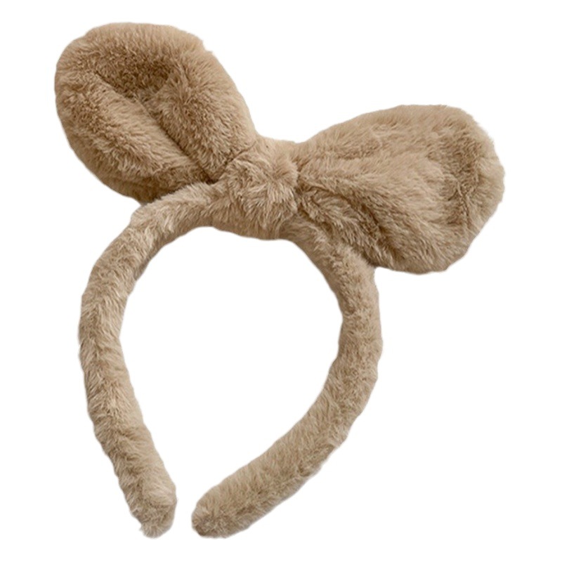 Internet celebridad mismo estilo orejas de conejo diadema Corea del Sur internet celebridad linda muñeca de dibujos animados horquilla diadema de felpa lavado de cara banda de pelo