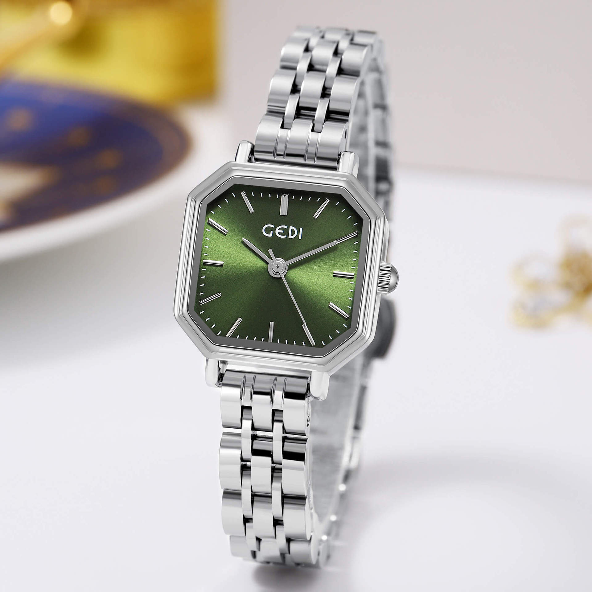 GODIE Fashion Polygonal Women's Watches, Niche High-End Quartz Wristwatches, Waterproof Stainless Steel Women's Watches Wholesale