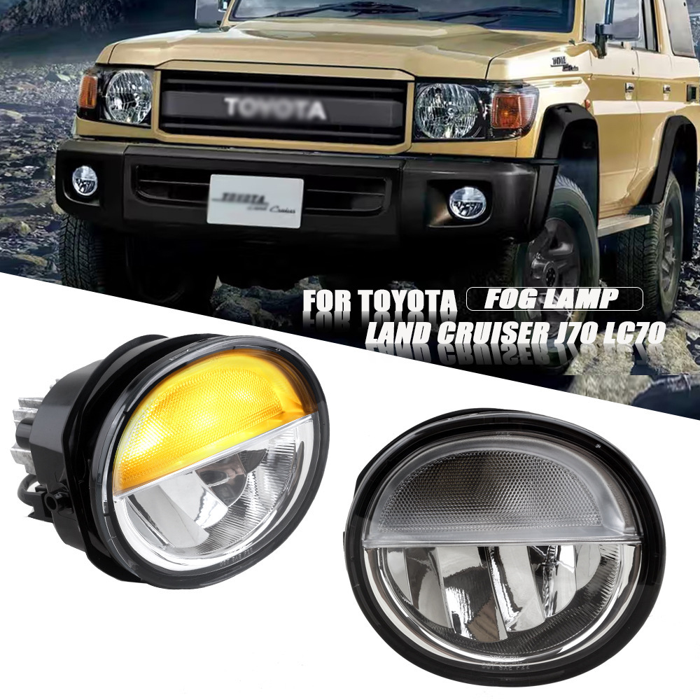 Land Cruiser Pickup J70 LC70 / 71 / 76 / 78 / 79 Asamblea de lámpara de niebla LED delantera Lámpara diurna Lámpara de barra frontal image 1