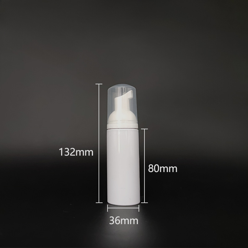 60ml(YZ-53);30 botella blanca de oro rosa bomba cubierta transparente; pet