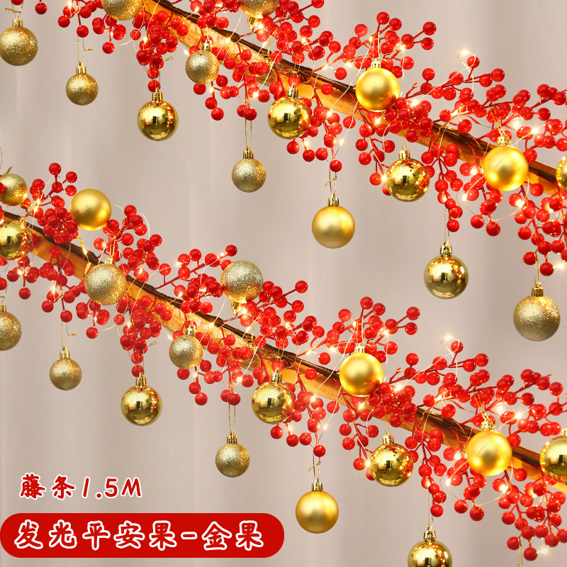 2024 decoración de Año Nuevo Festival de Primavera ambiente fu carácter colgante ratán Año Nuevo puerta colgante escalera barandilla diseño suministros