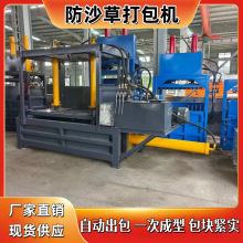 治沙草芦苇秸秆压块机 中型防沙草稻草压块机  一次成型压包机