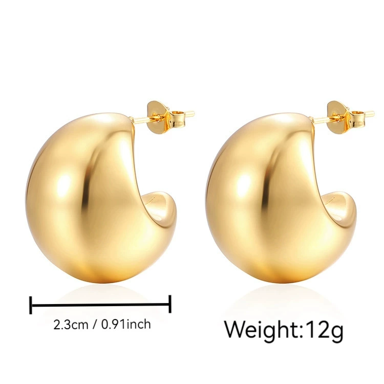 Серьги из нержавеющей стали, европейский стиль, 18 К, оптовая продажа