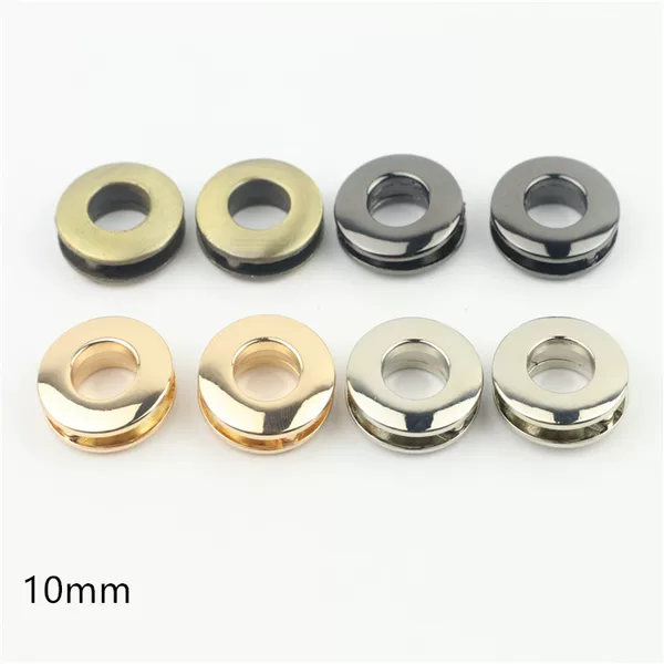 Luggage Hardware, Handbag Accessories, Alloy Screw-On Eyelets, Fox-Eye Die-Cast Eyelets, Bull-Eye Eyelets, Inner Diameter 1cm