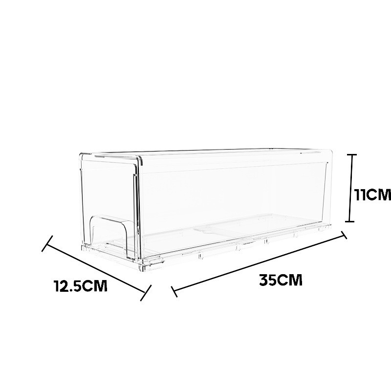 Caja de almacenamiento de plástico cosmético de escritorio transparente de gran capacidad para ropa juguetes ropa interior caja de almacenamiento tipo cajón