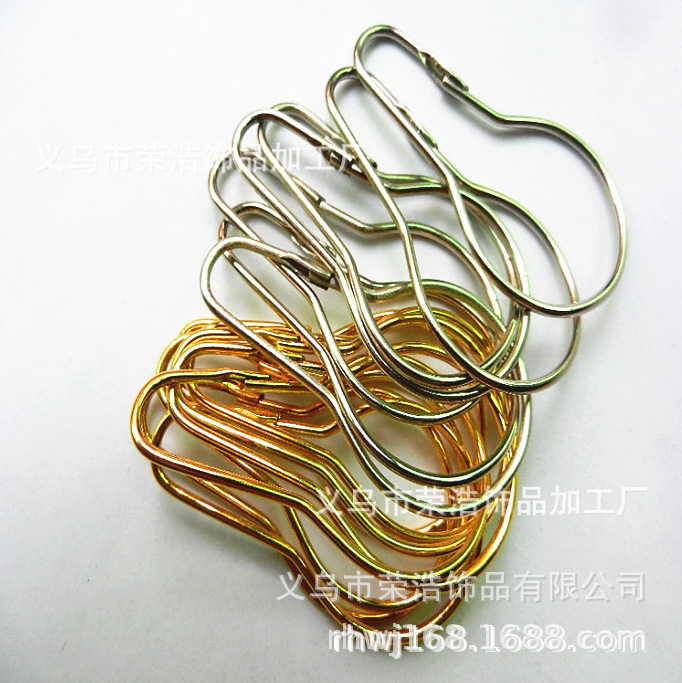 厂家销售葫芦灯泡挂钩毛巾服装箱包挂扣 沐浴窗帘挂扣 铁丝葫芦扣