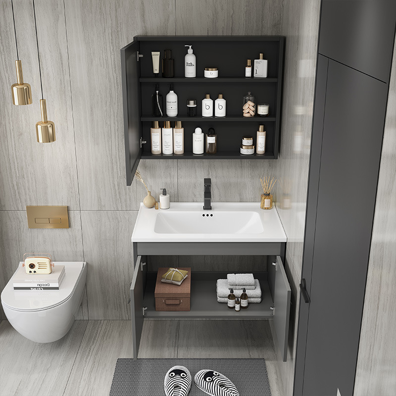 armario de baño de aluminio de abeja cerámica integral lavabo armario de lavabo de aluminio espacio lavabo lava