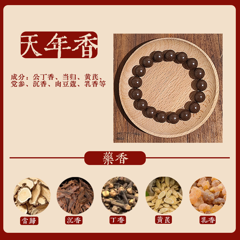 直播天然合香珠手工古法药香持久文玩降真香中药手串佛珠|undefined