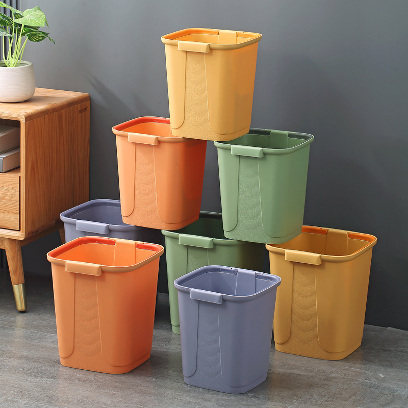 Factory Direct Sales Trash Can Handle Pressure Ring Household Kitchen Living Room New Sanitary Bucket Without Lid Thickened Wholesale Factory Direct Sales Trash Can Handle Pressure Ring Household Kitchen Living Room New Sanitary Bucket Without Lid Thickened Wholesale