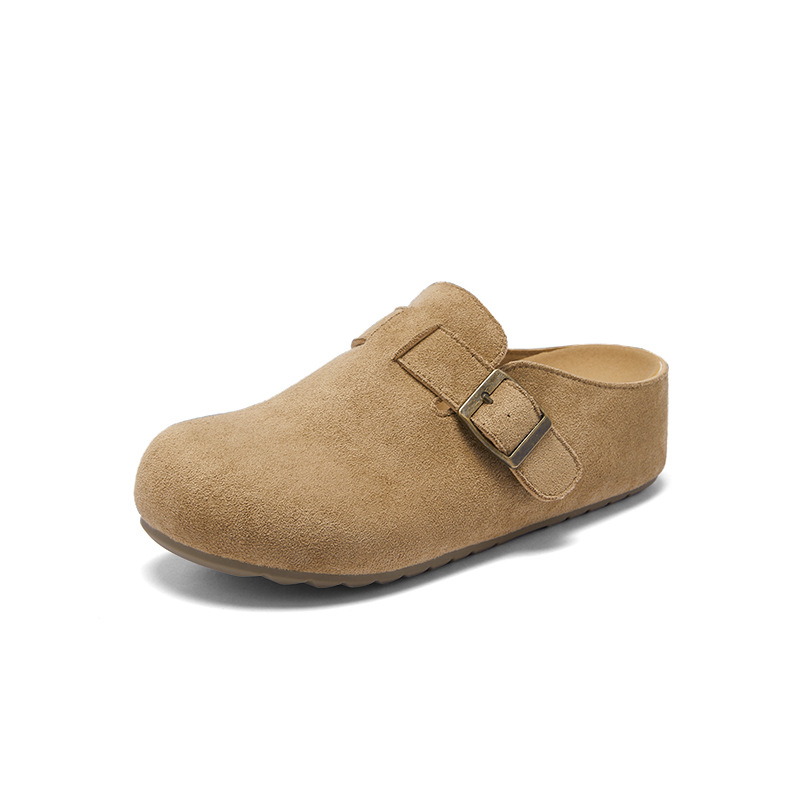 Augu Shi Deng grueso Bocken zapatos de mujer 2026 nuevo Bocken de primavera mitad zapatillas perezosa un solo zapato