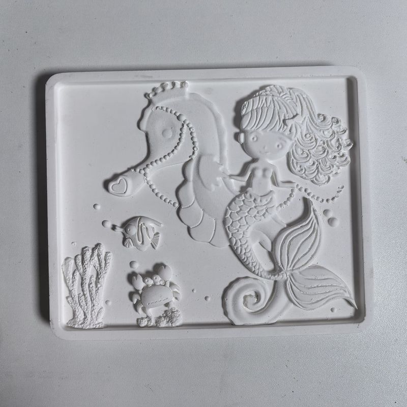 白い胚石膏人形着色レリーフ絵画手作り石膏着色画板アロマセラピー手描き冷蔵庫マグネットレリーフ絵画|undefined