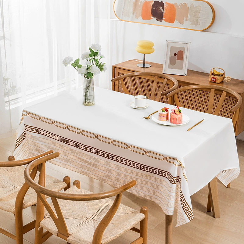 Rectangular disposable tablecloth kindergarten holiday party Christmas plastic tablecloth hotel autumn outing round table