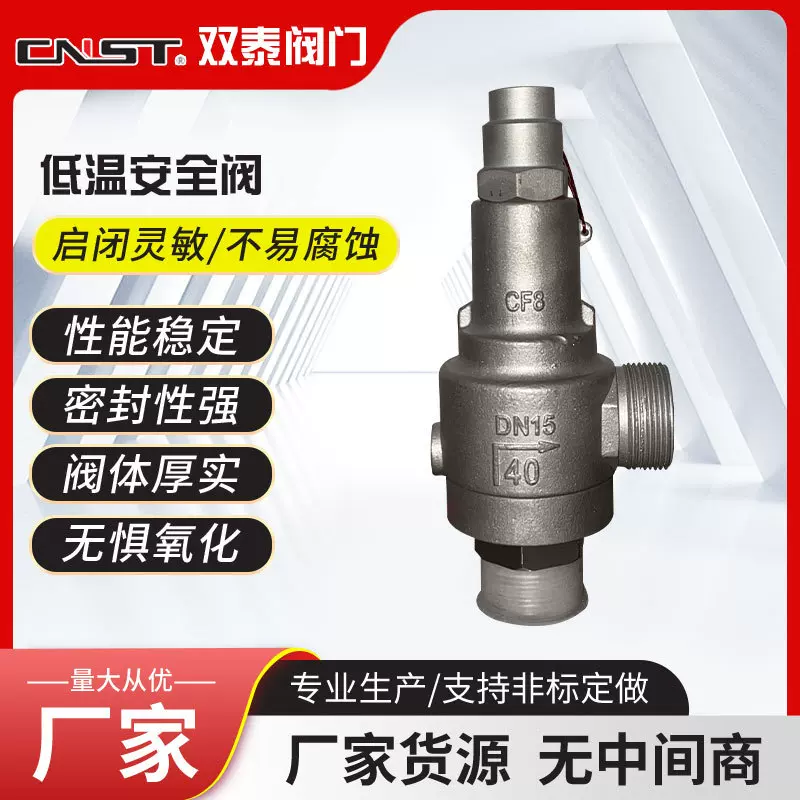 超低温安全阀DA22F-40P LNG低温安全阀 不锈钢低温阀门 双泰阀门