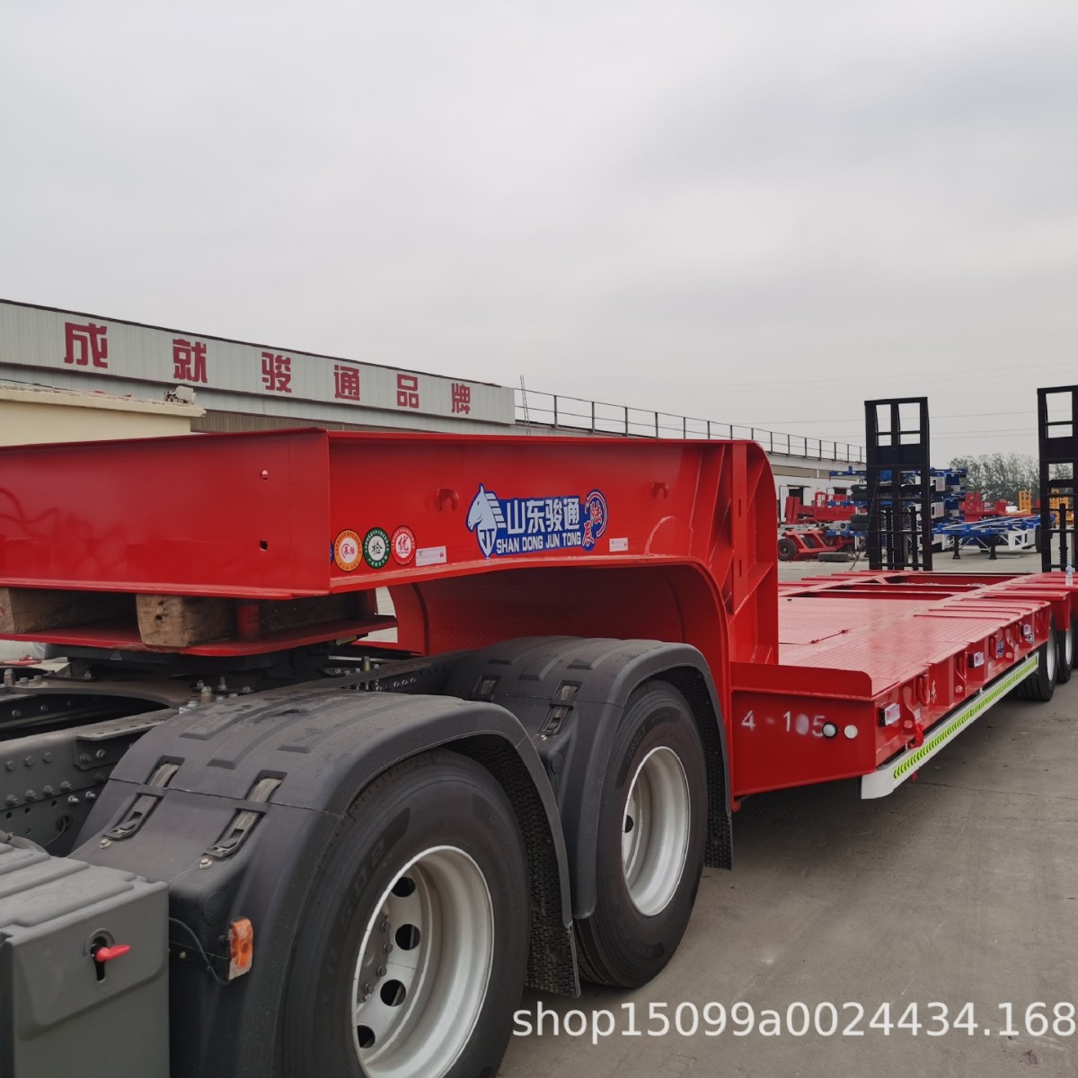 集装箱运输平板半挂车大型机械运输半挂车低平板半挂车上庄