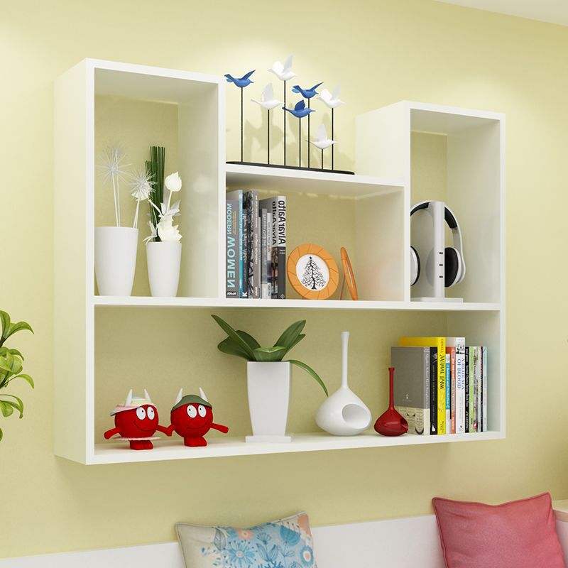 Creative Wall Storage Rack Without Punching Wall Hanging Wall Shelf Wall Cabinet Wall Wall Bedroom Partition Bookshelf Modern Simple