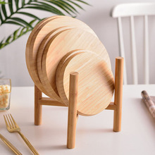 木制隔热木垫餐厅方形简约砂锅隔烫垫碗碟圆形碗垫家用餐垫