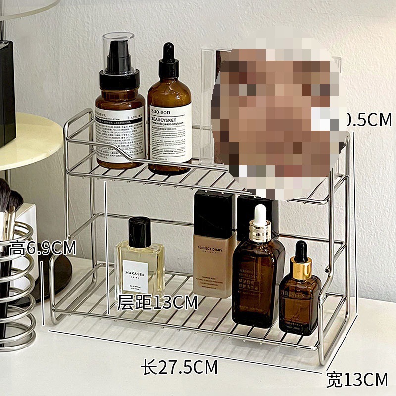 Estante de acero inoxidable de aire lavabo de baño para cosméticos gel de baño artículos de higiene estante de almacenamiento de drenaje