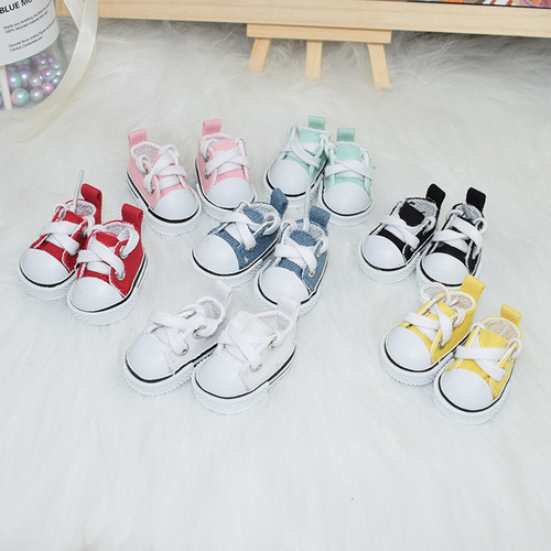 15cm cotton doll shoes 6 points BJD shoes 30cm jointed doll shoes doll dressing accessories 4.5cm canvas shoes