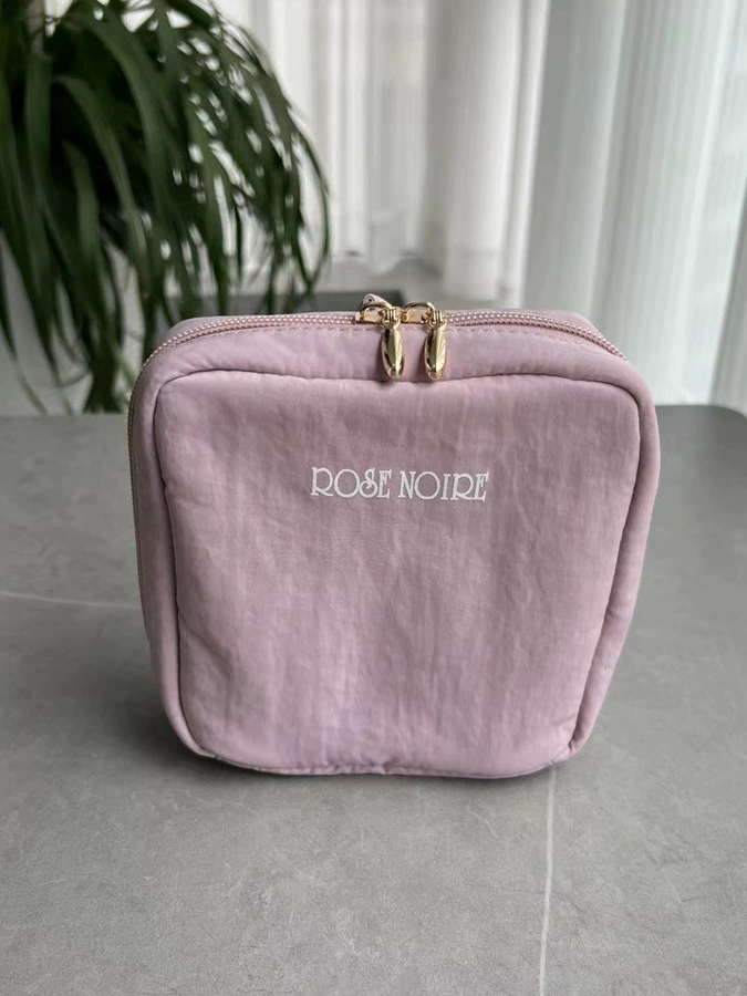 Cosmetic bag, handheld capacious shoulder bag, small storage bag for traveling