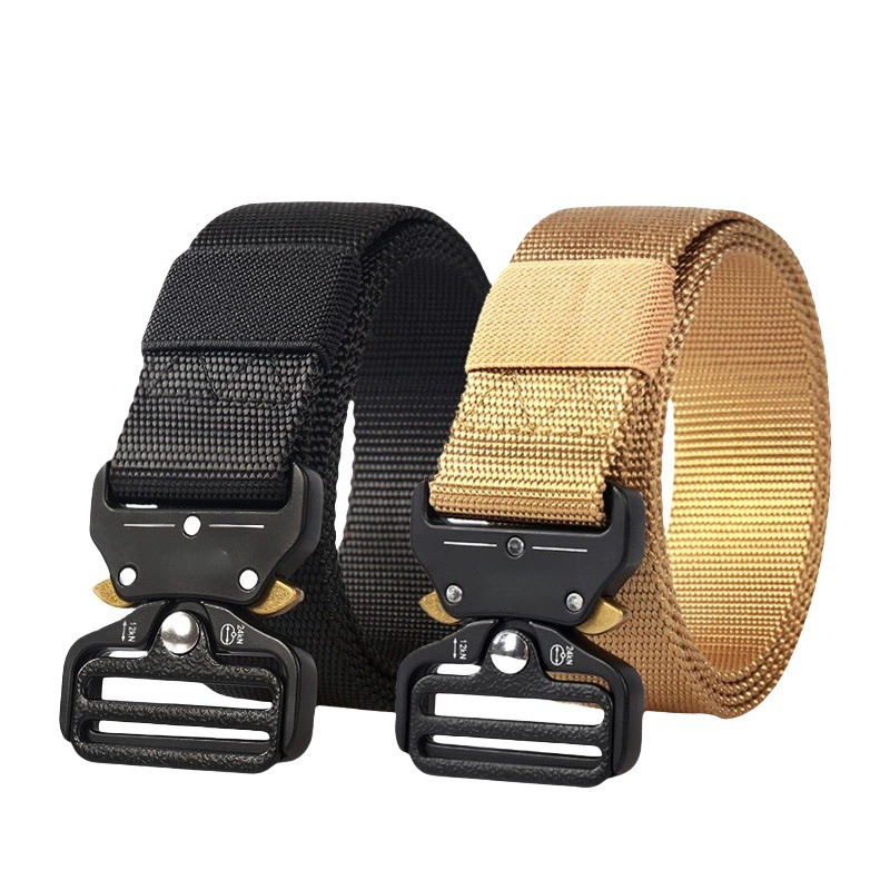 Тактический ремень с пряжкой из цинкового сплава в виде кобры, студенческий военный тренировочный холщовый ремень, модный тренд, мужской нейлоновый ремень