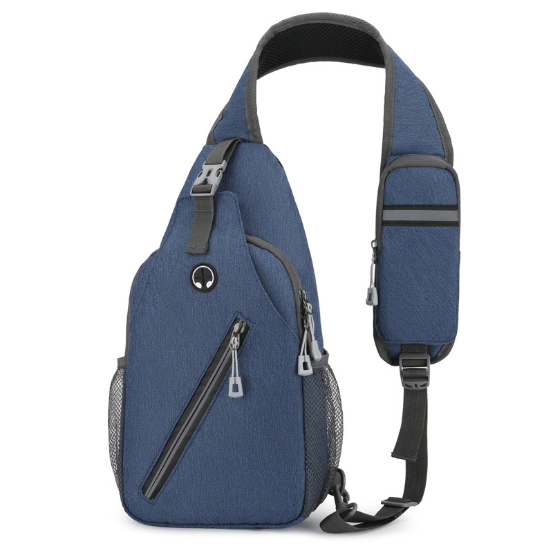 Bolso de pecho de los hombres simple multifuncional bolso del teléfono móvil deportes casual ligero bolso de hombro de moda bolsa de mensajero del estudiante de moda