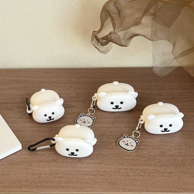 Cute Self-Deprecating Bear AirPods Pro3 Apple Bluetooth Earphone Case 2/4 Generation Cartoon Protective Cover Suitable for