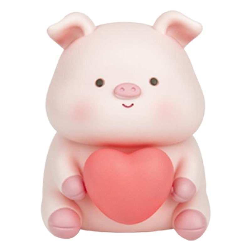 En línea celebridad de dibujos animados cerdo Piggy Bank luz de la noche a prueba de caídas chica creativa novias compañeros de clase regalo alcancía luminosa