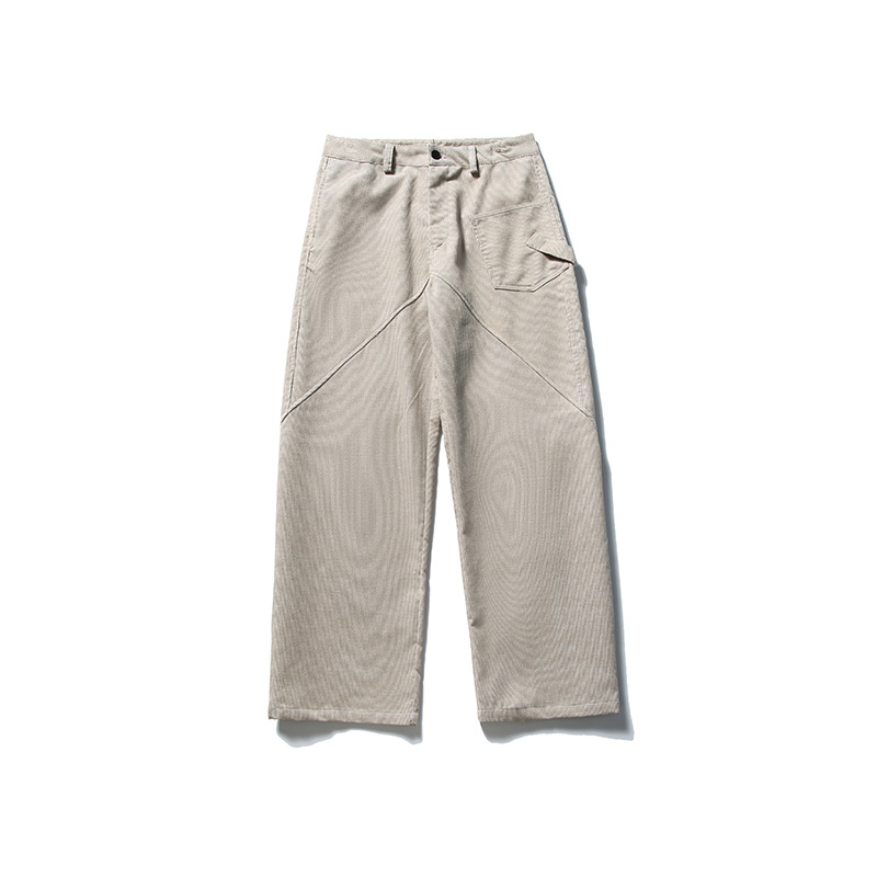Autumn Japanese solid color retro trousers