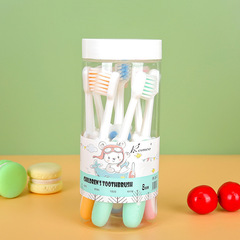Manufacturer Direct Supply Children's Toothbrush Cartoon Panda Soft Bamboo Charcoal High-Density Fine Fiber Toothbrush for Kids with Non-Slip Handle