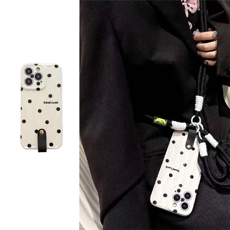 Punto de onda de nicho para iphone15 bolso diagonal 16ProMax funda para teléfono móvil 13 Apple 14P hombres y mujeres 16