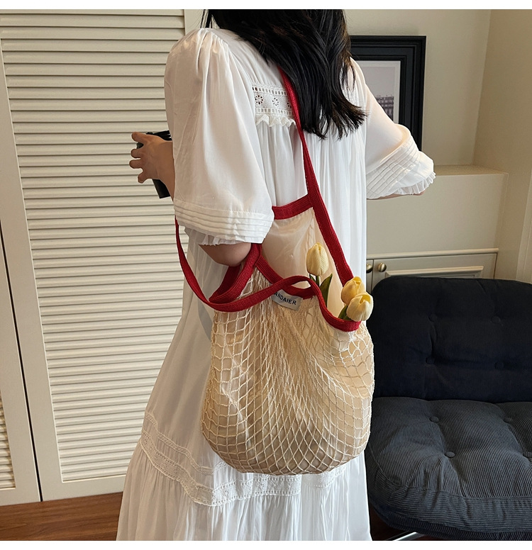 Lazy style large bag Women's 2025 new trendy and versatile single-shoulder bag with large capacity hollowed-out tote bag undefined