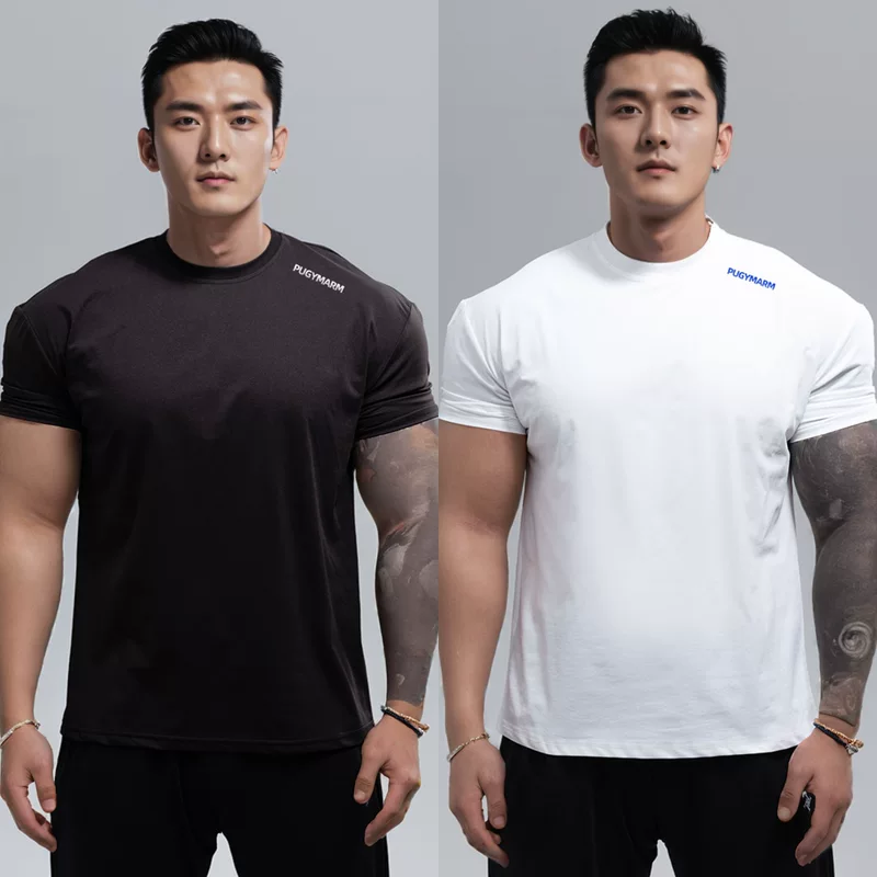 Потрясающий бренд GYMARM для весны и лета 3.0, профессиональный outdoor fitness, soft shell, быстро сохнущая основа, высокоэластичный дышащий материал, плавно спадающие рукава с коротким рукавом