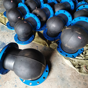 Rubber elbow 90 ° right angle flange flexible connection flexible flexible joint single ball water pump shock absorber throat