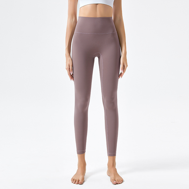 Nuevo cross-border fitness nube sensación ultra suave caderas de cintura alta mujer elástica desnuda sensación deportiva de correr ropa de yoga pantalones al por mayor