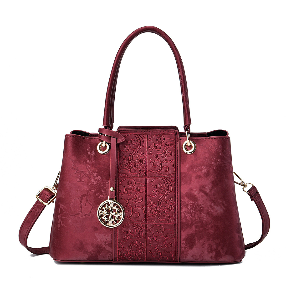 2026 nuevo retro Xiangyun bolso bordado estilo nacional de mujer gran capacidad de viaje mochila para el Día de la Madre para mamá