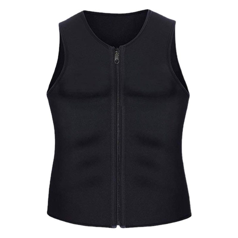 Body Shaping ropa Amazon europea y americana más tamaño de los hombres ropa deportiva fitness hombres cremallera chaleco vientre contratación corsé de la cintura