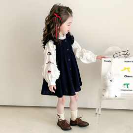 女童春秋裙子套装春装2026新款儿童洋气春季连衣裙宝宝子两件套