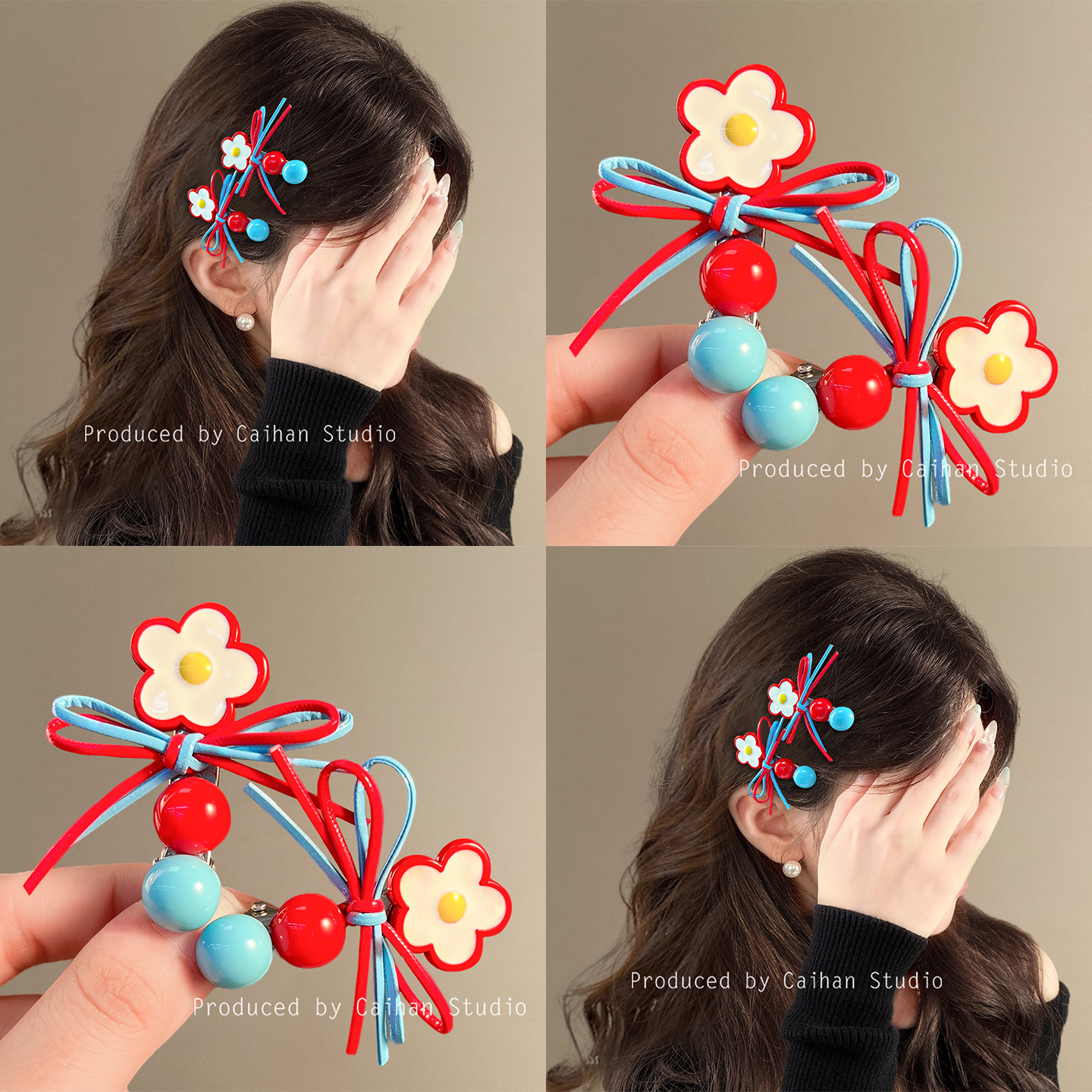 Clip de cabello de arco feminino frange clip lateral clip de boca de pato joyería de otoño 2025 nuevas joyerías al por mayor