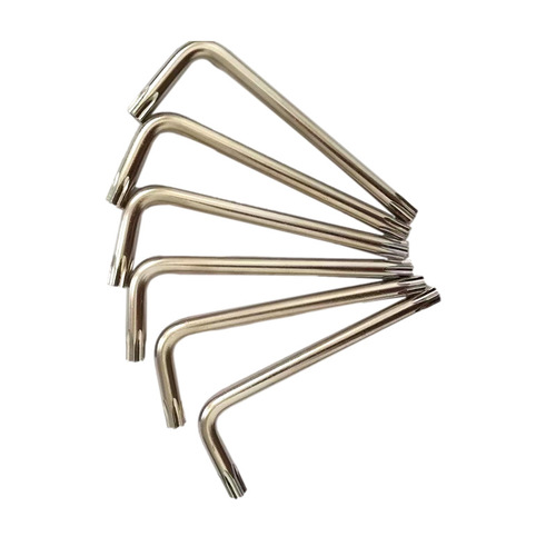 Manufacturer double-head L-shaped plum blossom wrench T25T5-T50 star-shaped plum blossom with hole anti-theft hexagonal wrench wholesale