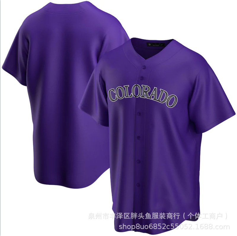 Uniforme de béisbol, camiseta del equipo Rocky, versión para fanáticos del comercio exterior, al , Rockies 19# 28#BLACKMON, seco