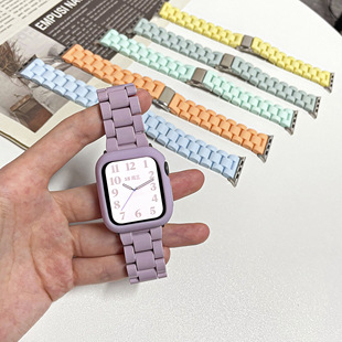 Suitable for applewatch candy strap iwatch7 color resin three strains S8 strap Apple Watch 6/5