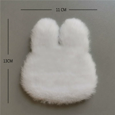 Wool pad, Faux Wool, Non-Slip Particle Bottom, Washable - standard-white-bunny-1113cm