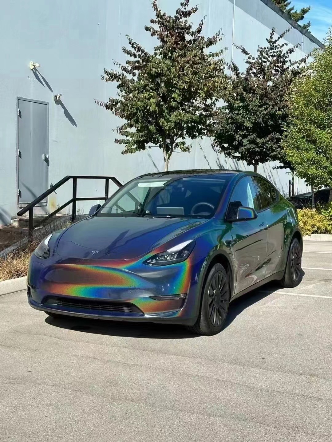 Car Color Changing Film Colorful Laser White Cross-Border Hot Selling Car Body Color Changing Film Gorgeous Gray Can Be Cut Factory Direct Sales
