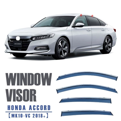 Rain shield – Visor, Side Window - standard-packing-without-logo-accord-accord-mk10-vc-2018-2022-with-bright-strips-rain-shield