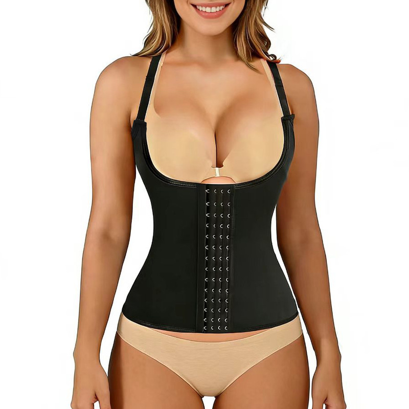 Women's Shapewear Waist Trainer Vest with 4 Rows of Hooks, Tummy Control Vest, Waist Trainer Top, Corset Vest
