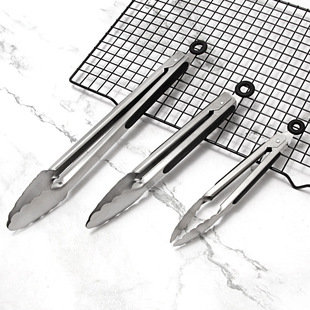 Stainless steel food clip barbecue clip baking utensils outdoor barbecue food clip steel head 7 inch 9 inch 12 inch clip