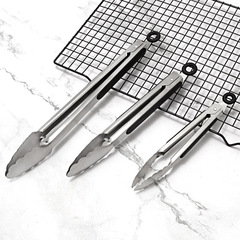 廠家直銷430不鏽鋼食品夾子加長 烘焙麵包夾牛排夾燒烤夾加厚防燙