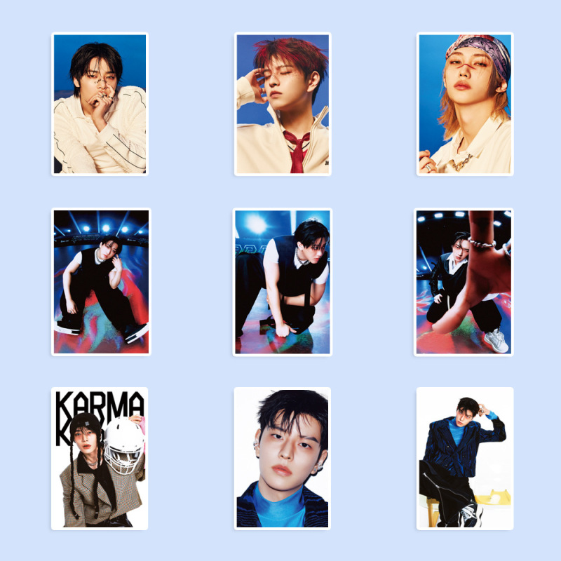 现货 KPOP 91pcs SK新专辑KARMA真人大头贴男团STRAY涂鸦装饰贴纸|undefined