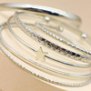 Set, bracelet, matte chain, simple and elegant design